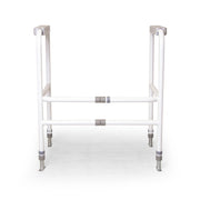 Roma double adjustable toilet surround with floor fixing legs, model 4321FEX, front view