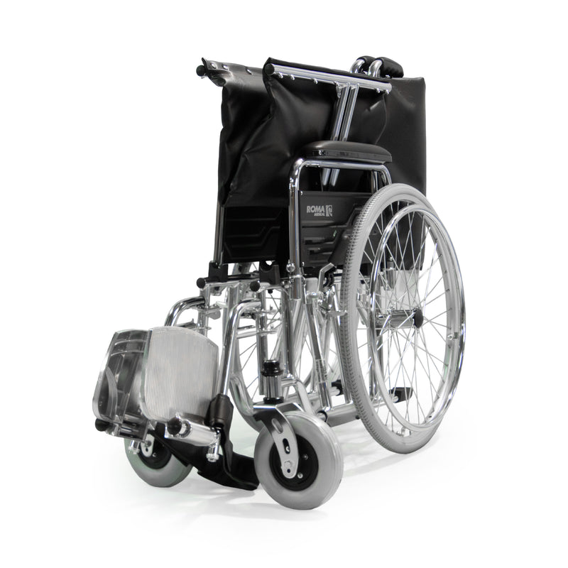 Roma 1473X extra wide heavy duty wheelchair folded
