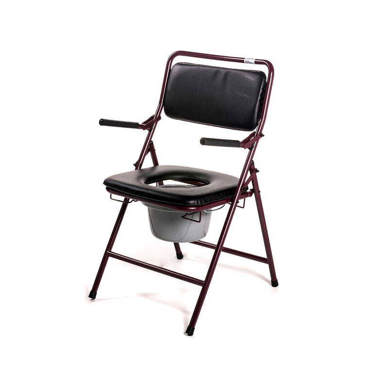Alternative view of the Roma folding commode chair, model 3515
