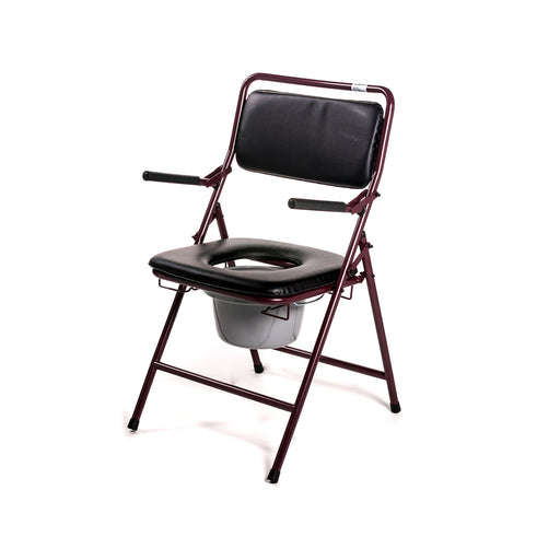 Alternative view of the Roma folding commode chair, model 3515