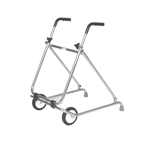 Roma folding rollator in chrome plated steel, model 2245A
