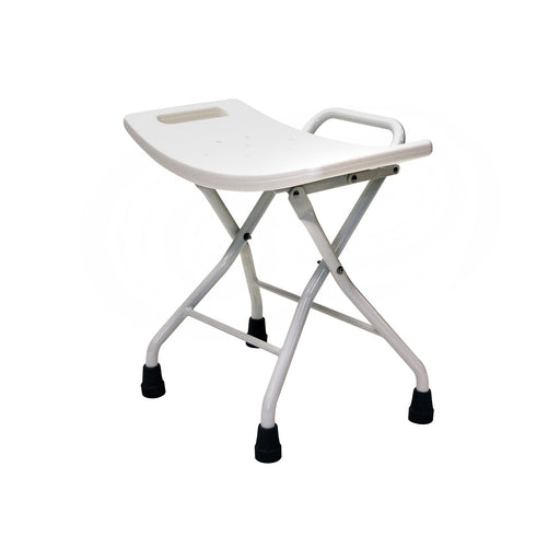 Roma folding shower bench with blow moulded seat and aluminium legs, model 4208