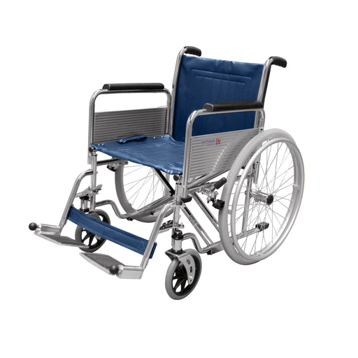 Roma 1472 heavy duty self-propelled wheelchair in chrome plated steel