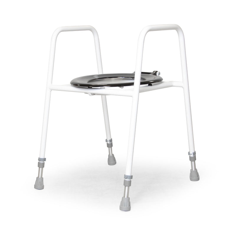 Roma 4306P height adjustable toilet frame with hinged seat and no lid
