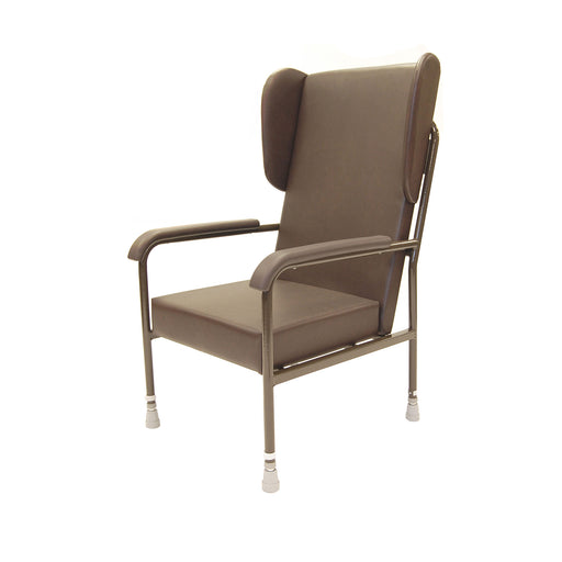 Roma high back chair with wings and vinyl upholstery, model 5719