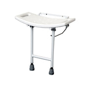 Roma lift up moulded shower seat with support legs, model 4278D