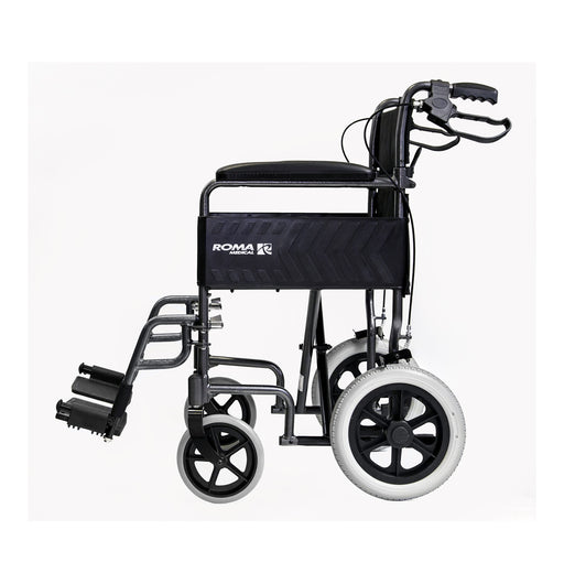 Side view of the Roma 1235 car transit wheelchair