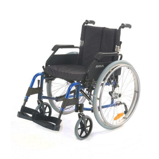 Roma lightweight self-propelling wheelchair in blue, model 1500BL
