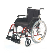 Roma 1500R lightweight self-propelling wheelchair in red