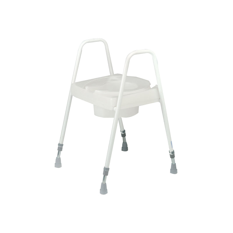Roma Lincoln 4310 height adjustable toilet frame with clip-on seat and rubber feet