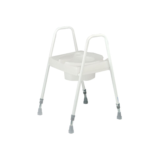 Roma Lincoln 4310 height adjustable toilet frame with clip-on seat and rubber feet