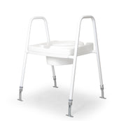 Roma Lincoln 4310F height adjustable toilet frame with floor fixing legs, quarter front view