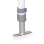 Close-up of a floor fixing leg on the Roma Lincoln 4310F toilet frame