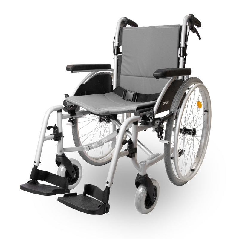 Front view of the Roma Orbit 1300 lightweight self propelled wheelchair
