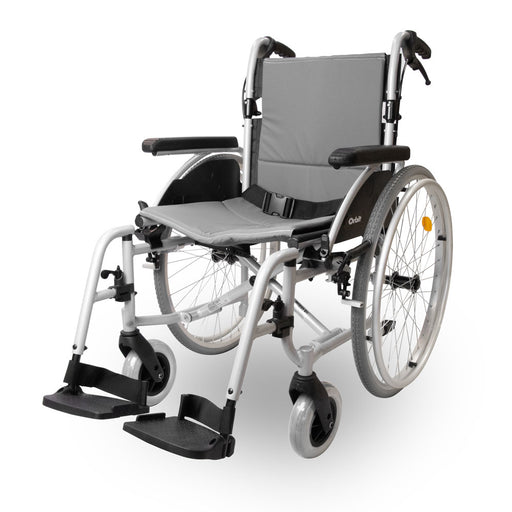 Front view of the Roma Orbit 1300 lightweight self propelled wheelchair