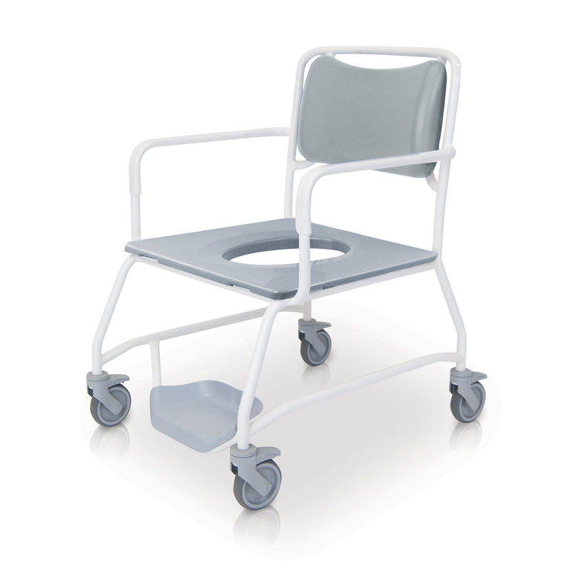 Roma Romachair 4750A extra heavy duty shower commode chair, fixed arms