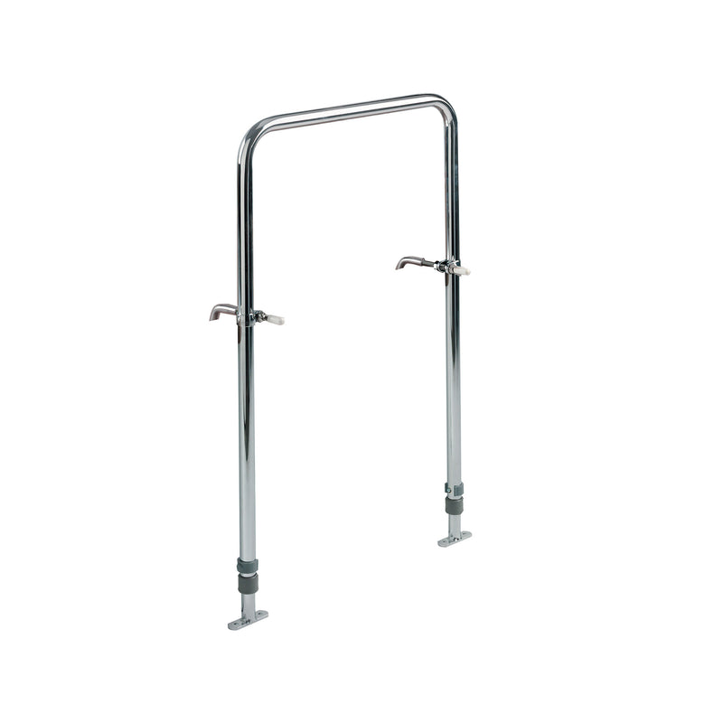 Roma Swedish Bath Rail 4212 chrome plated rail with adjustable legs clamped over a bath side
