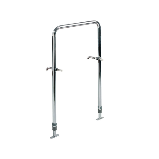 Roma Swedish Bath Rail 4212 chrome plated rail with adjustable legs clamped over a bath side