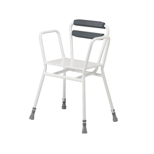 Roma Telford 4557 height adjustable shower chair with padded backrest and armrests