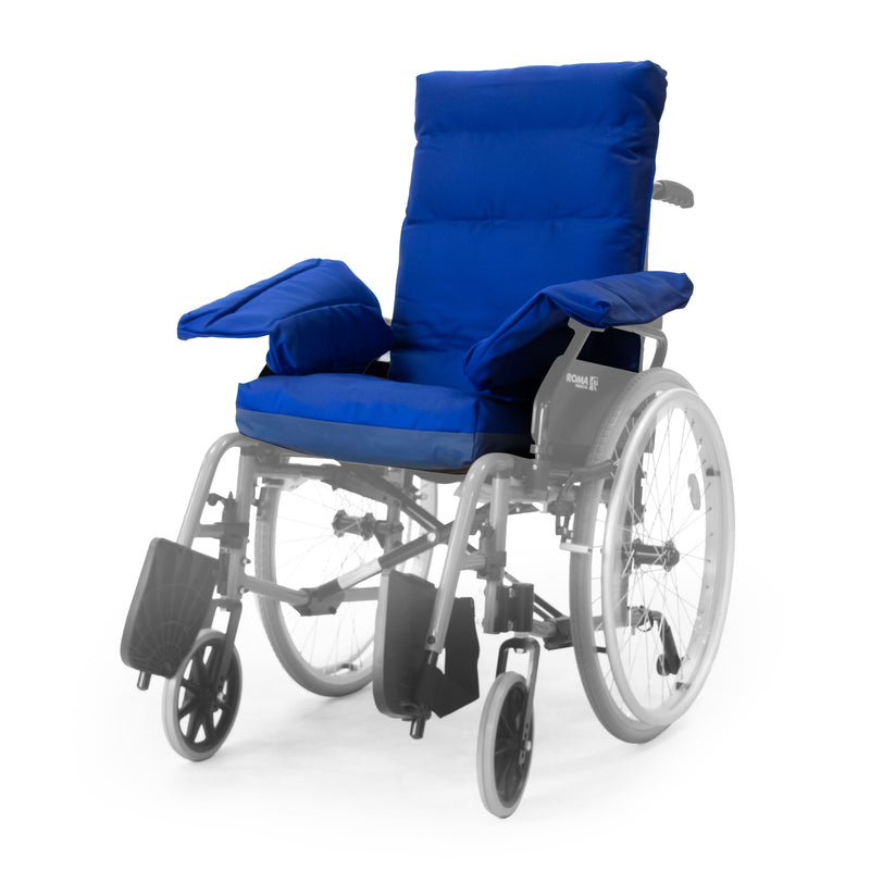 Roma wheelchair seat and back pad set 5008, full view