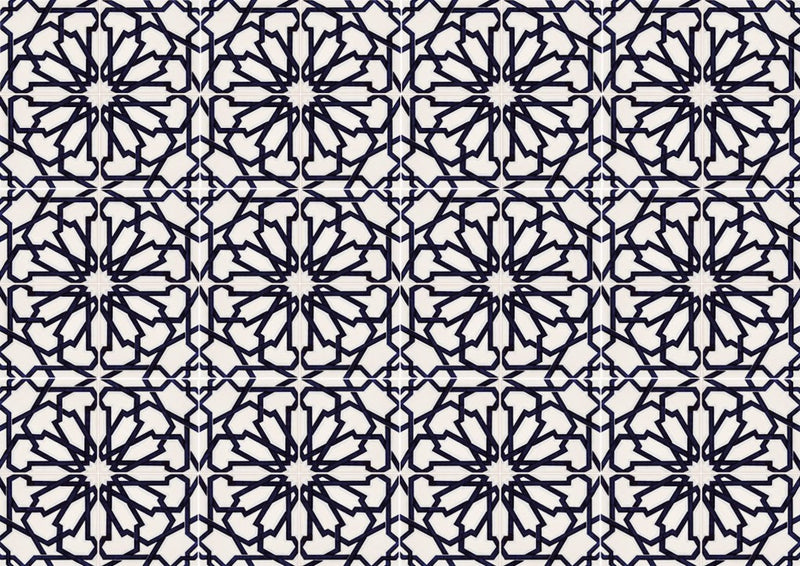 Sanford Agadir Hand Painted Gloss Ceramic Wall Tile 140x140mm