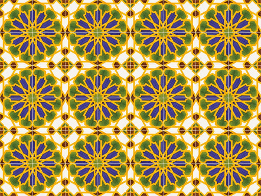 Sanford Marrakesh Hand Painted Gloss Ceramic Wall Tile 140x140mm