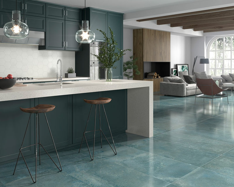 Sebring mint metallic tile 600x1200mm - view 3
