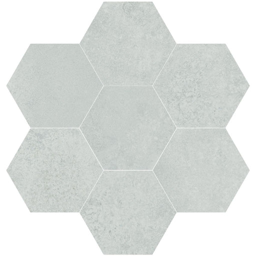 Sebring Silver Metallic Satin Porcelain Hexagon Wall & Floor Tile 150x170mm