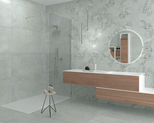Sebring Silver Metallic Satin Porcelain Wall & Floor Tile 600x1200mm
