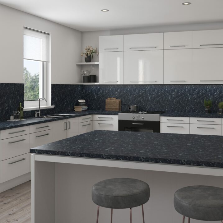 Senses Black Granite laminate kitchen worktop décor