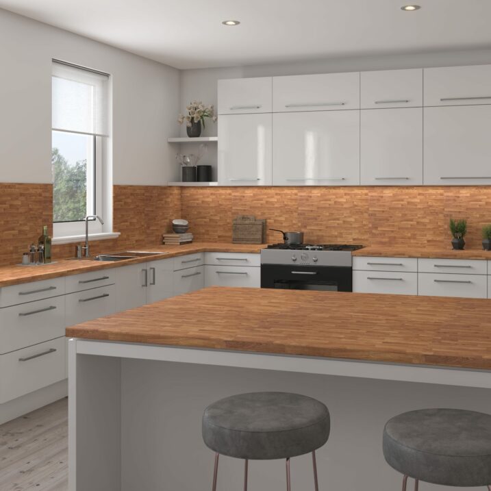 Senses Colmar Oak laminate kitchen worktop décor