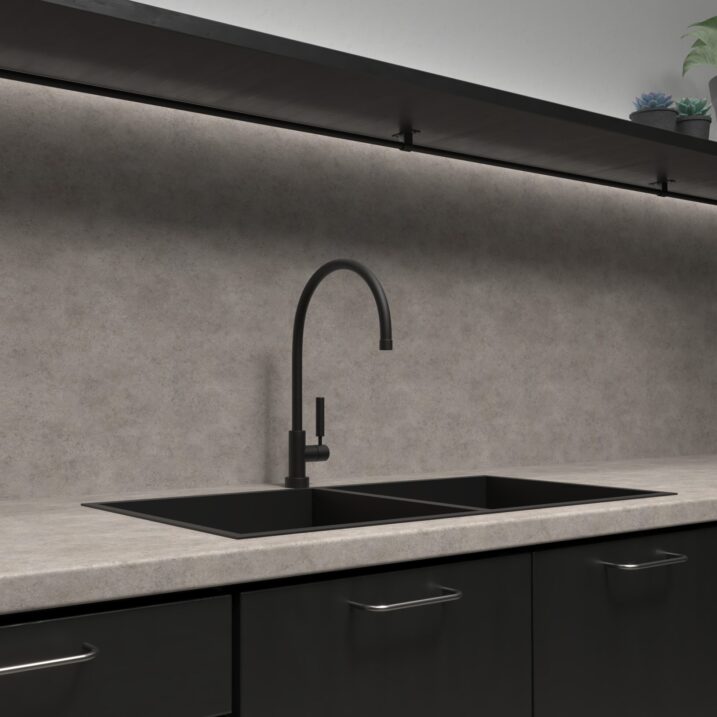 Senses District Stone laminate kitchen worktop décor