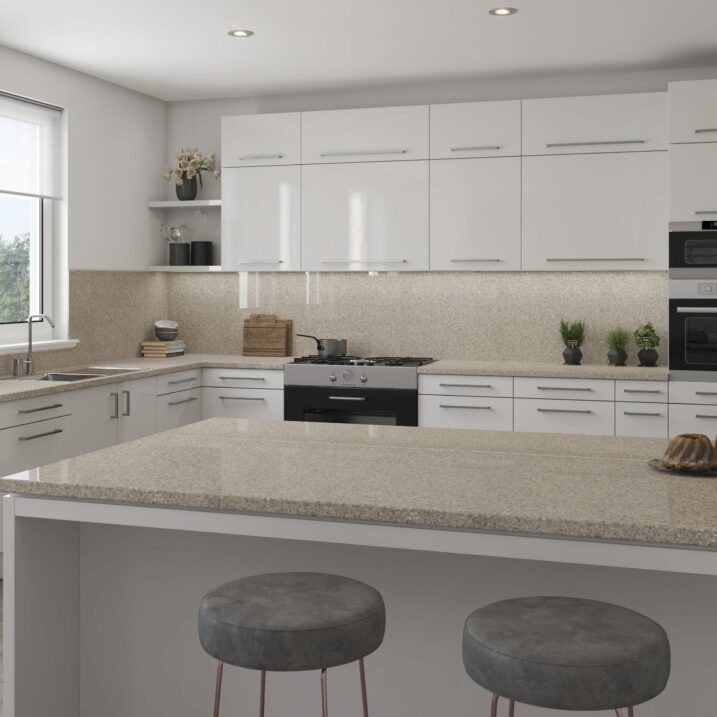 Senses Sand Pebble Sparkle laminate kitchen worktop décor