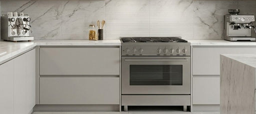 Siesta White Marble Effect Gloss Ceramic Ribbed Decor Wall Tile 300x600mm