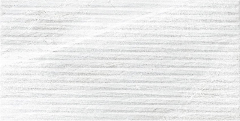 Stuart White Marble Effect Matt Ceramic Decor Wall Tile 250x500mm