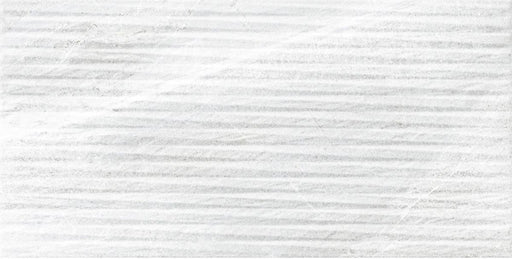 Stuart White Marble Effect Matt Ceramic Decor Wall Tile 250x500mm