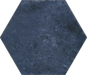 Sunrise Blue Plain Matt Porcelain Hexagon Wall & Floor Tile 230x270mm