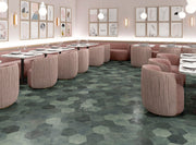 Sunrise Emerald Decorated Matt Porcelain Hexagon Wall & Floor Tile 230x270mm