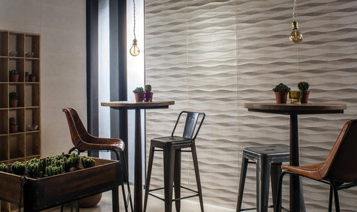 Tamarac Bone Structured Stone Effect Satin Ceramic Wall Tile 250x600mm