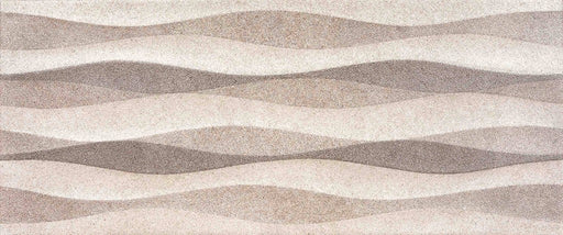 Tamarac Sand Wave Satin Ceramic Decor Wall Tile 250x600mm
