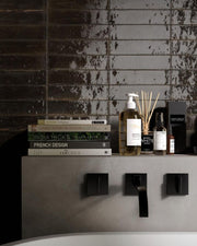 Tampa Black Gloss Porcelain Wall & Floor Tile 240x60mm