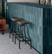 Tampa Blue 3D Rake Gloss Porcelain Wall & Floor Tile 240x60mm