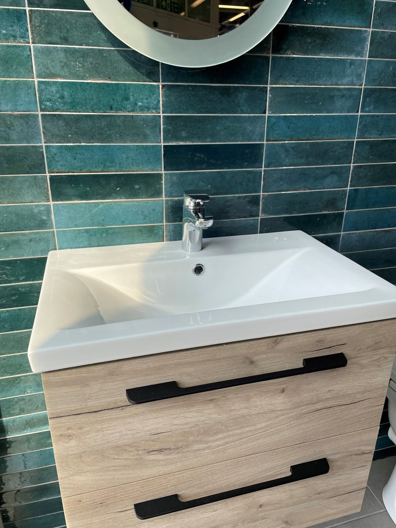 Tampa blue gloss porcelain wall and floor brick tile 240x60mm - view 4