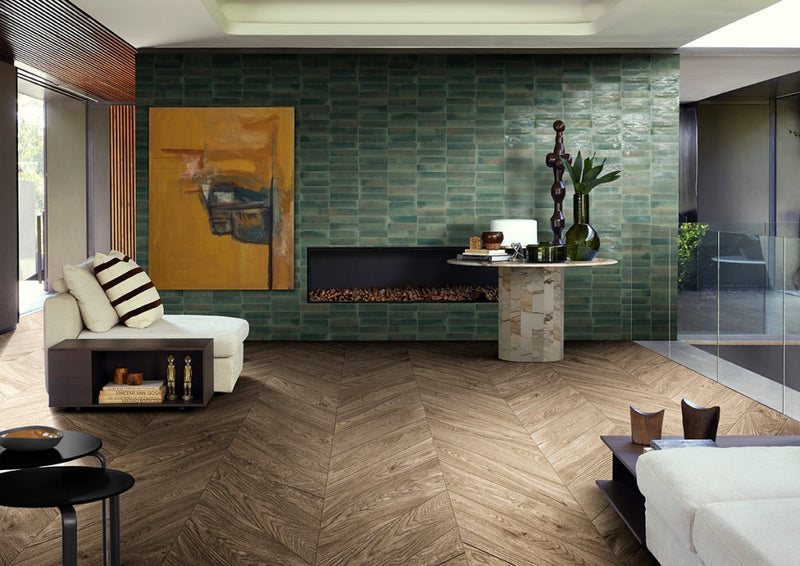 Tampa forest gloss porcelain wall and floor brick tile 240x60mm - view 2