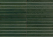 Tampa green 3D rake gloss porcelain wall and floor brick tile 240x60mm - view 3