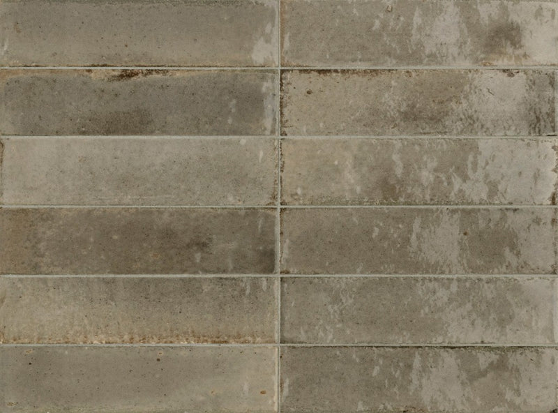 Tampa greige gloss porcelain wall and floor brick tile 240x60mm - view 3