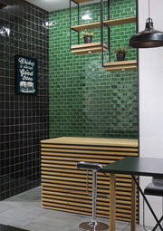 Tarpon black handmade effect tile 70x140mm - view 3