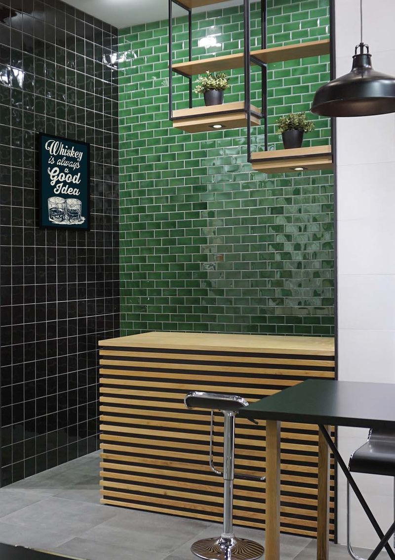 Tarpon black handmade effect tile 70x140mm - view 3