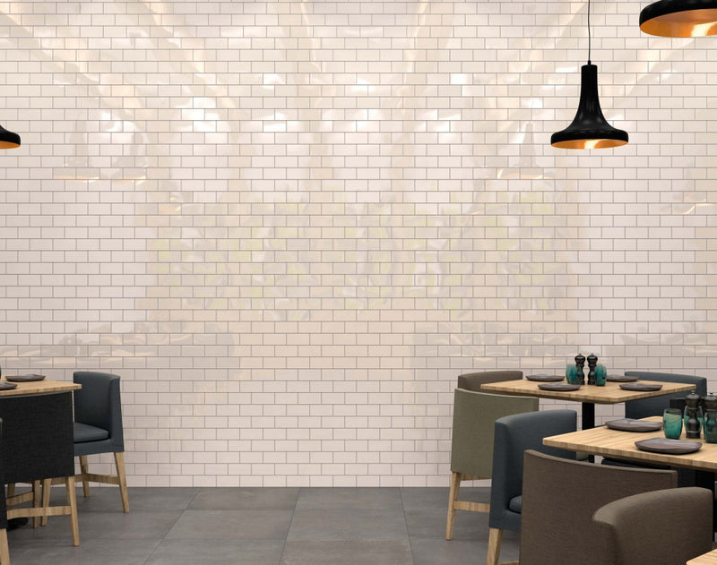 Tarpon light grey handmade effect tile 70x140mm - view 4