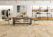 Tavares Gold Slate Effect Matt Porcelain Wall & Floor Tile 600x600mm